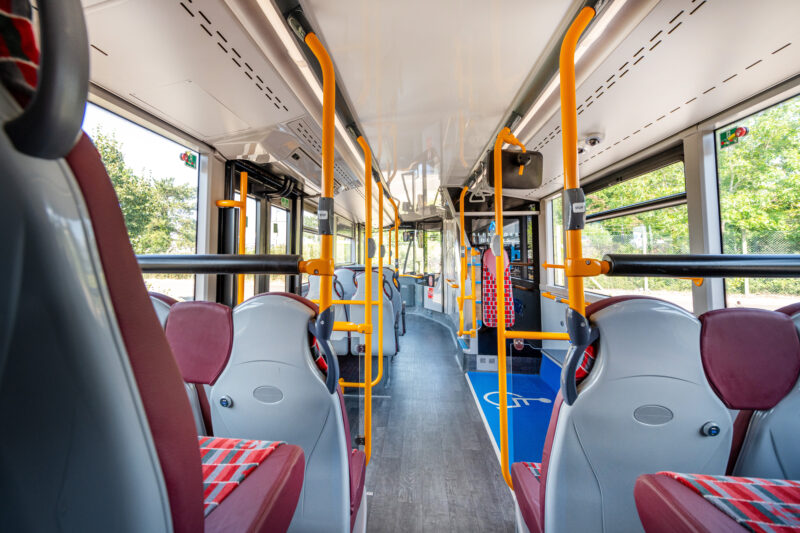 The interior of the Enviro400EV for London