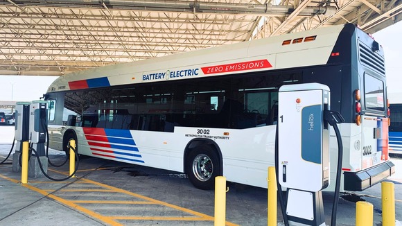 One of METRO's new electric buses