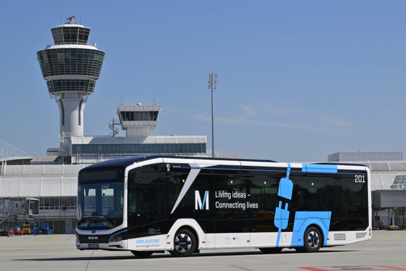 Munich Airport Orders Fleet of Electric MAN Buses for Sustainable Operations