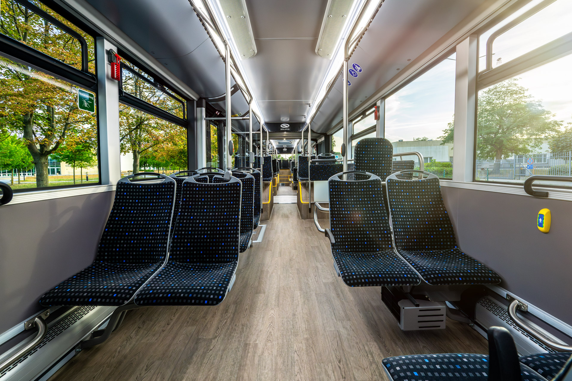 The bus interior