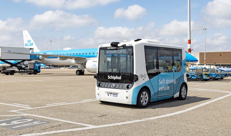 Schiphol and KLM test self-driving shuttle service for flight crew