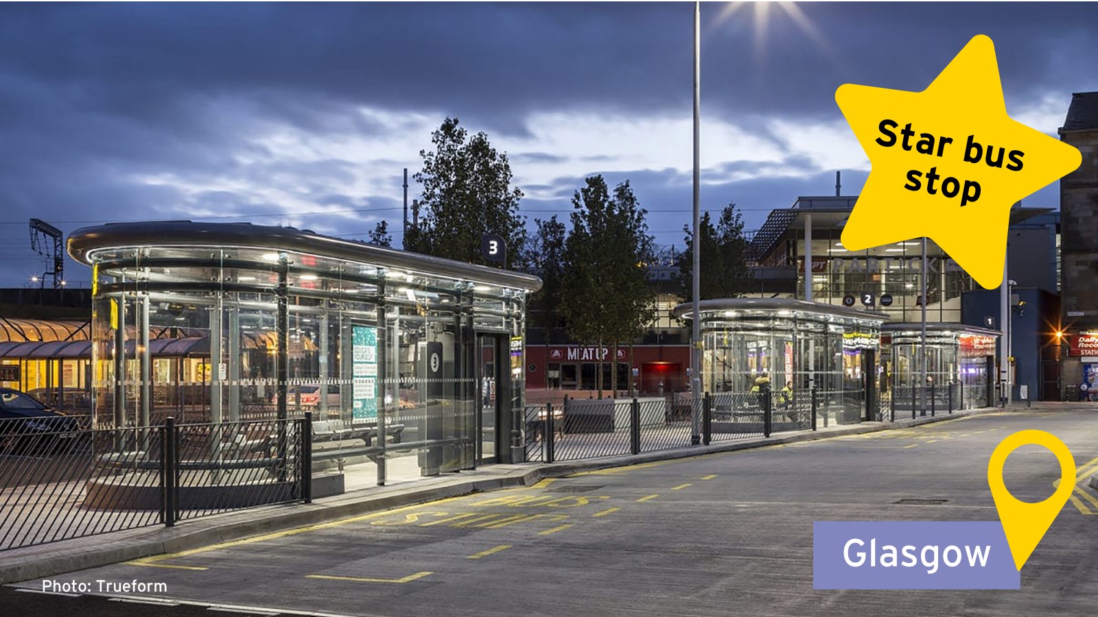 An example of a desirable bus stop in Glasgow