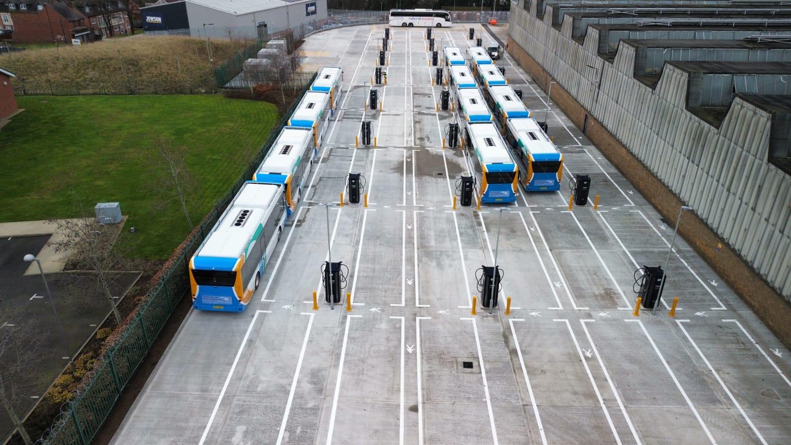 Stagecoach’s Chesterfield Bus Depot Goes Electric