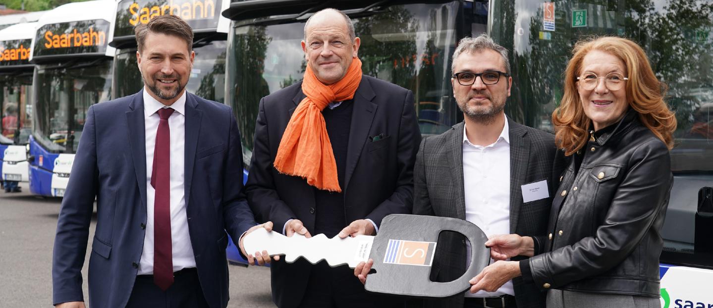 Wrightbus Delivers Five Kite Hydroliner Hydrogen Buses to Saarbahn in Germany