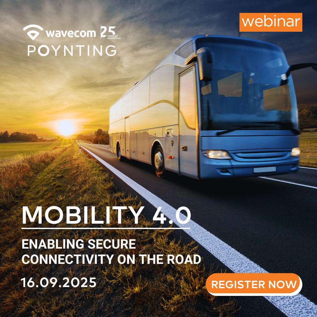 Banner graphic depicting a bus travelling on a road, with the sunset in the distance