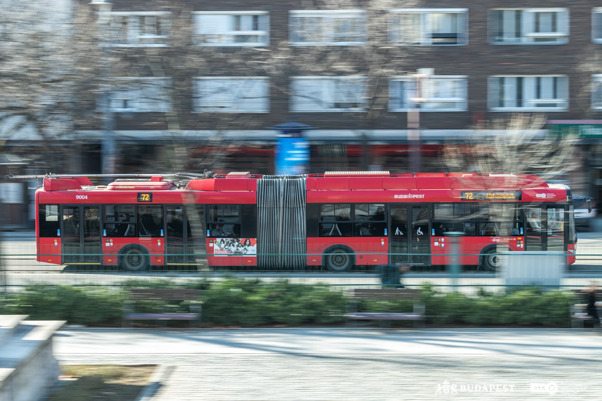 A BKK trolleybus
