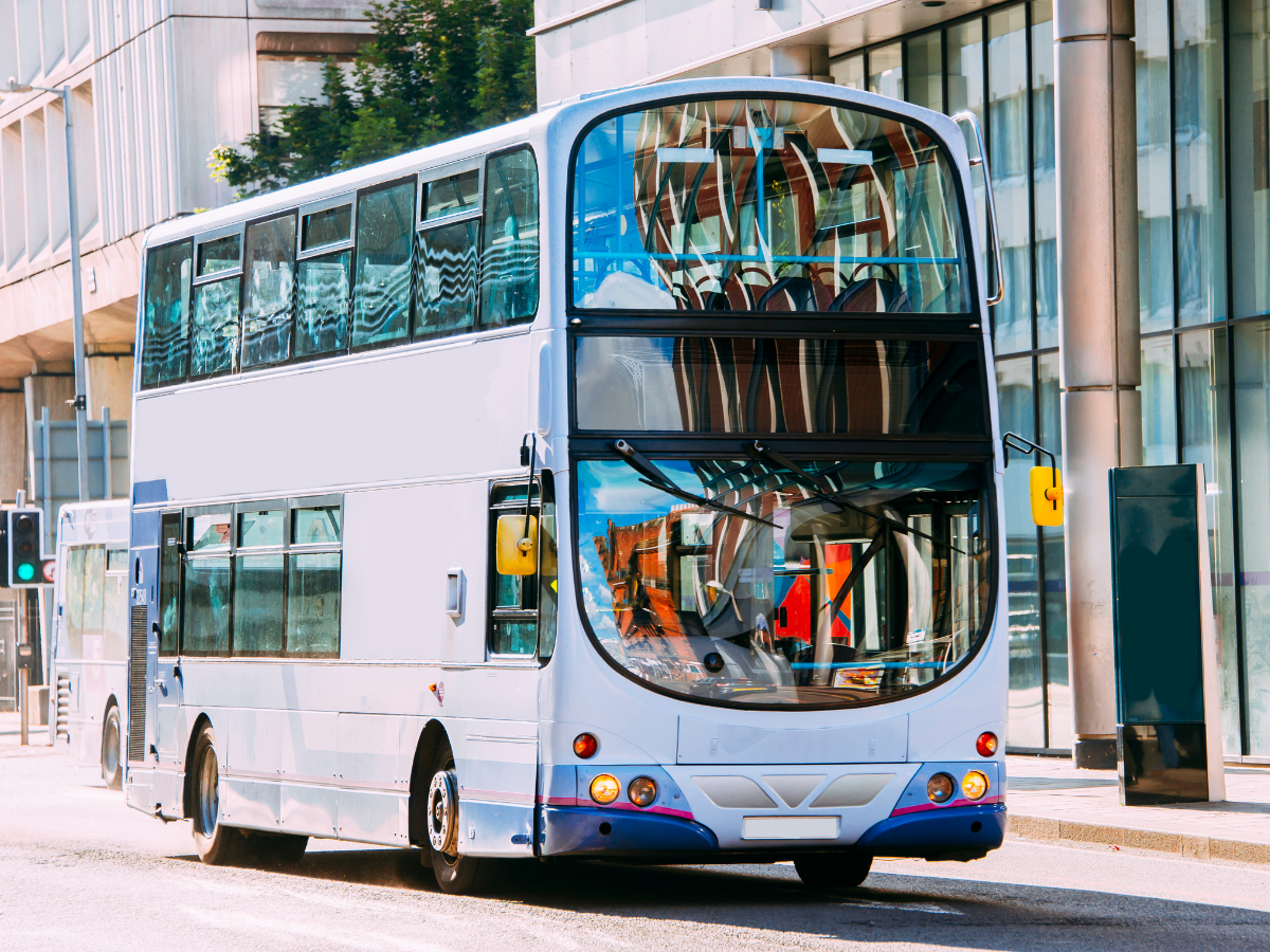 A bus in Glasgow City Centre
