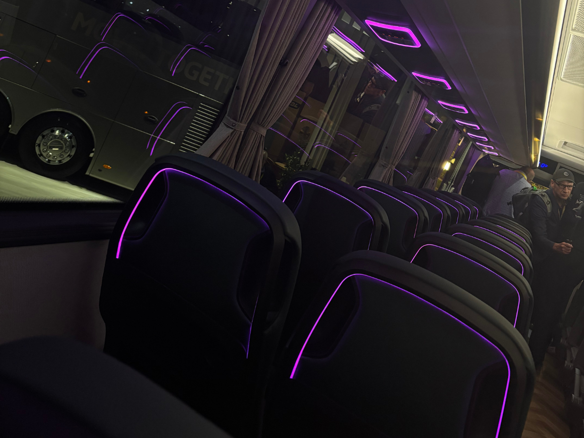 The interior of the Futura 3 coach