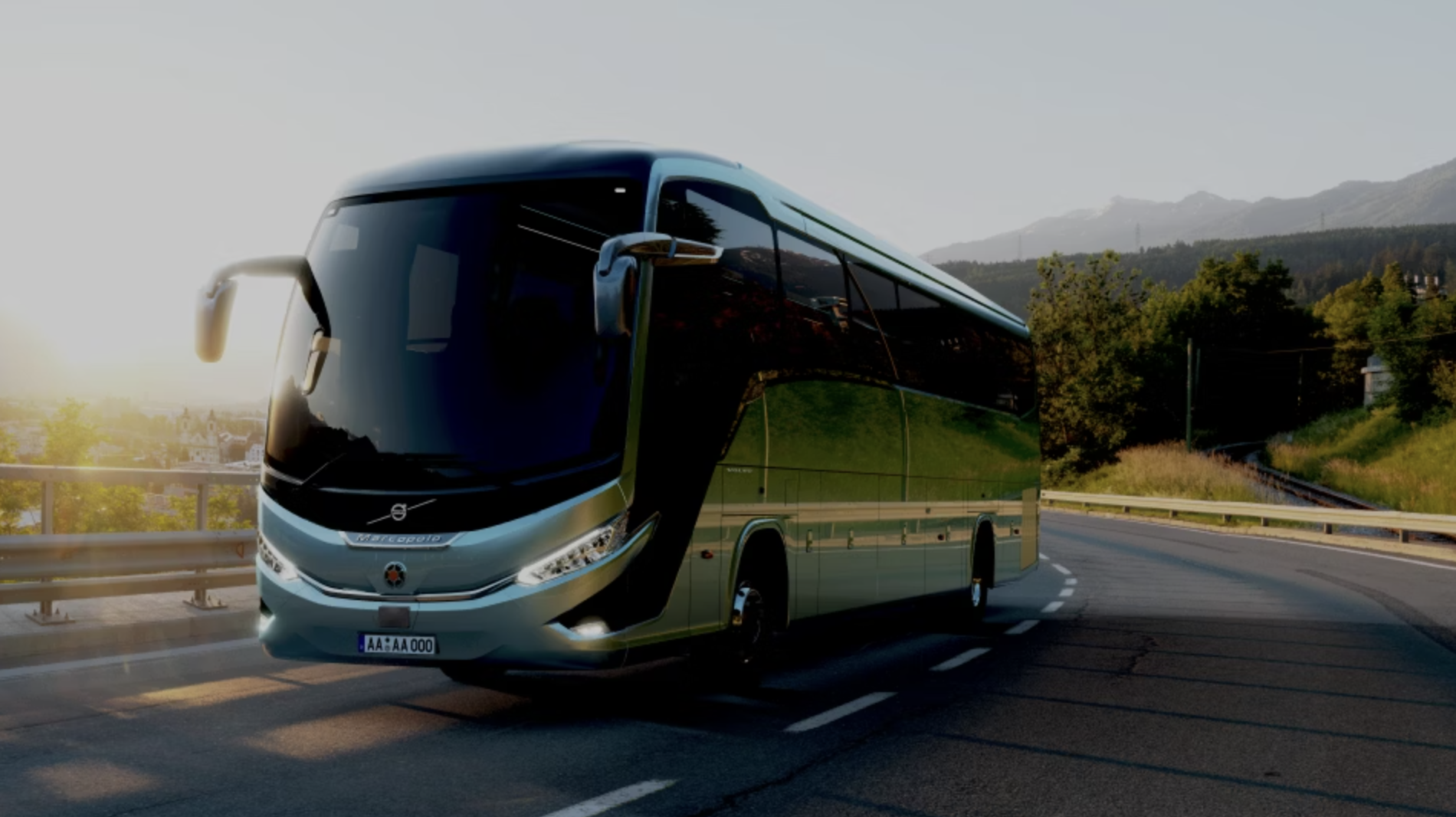 An image of a Marcopolo bus