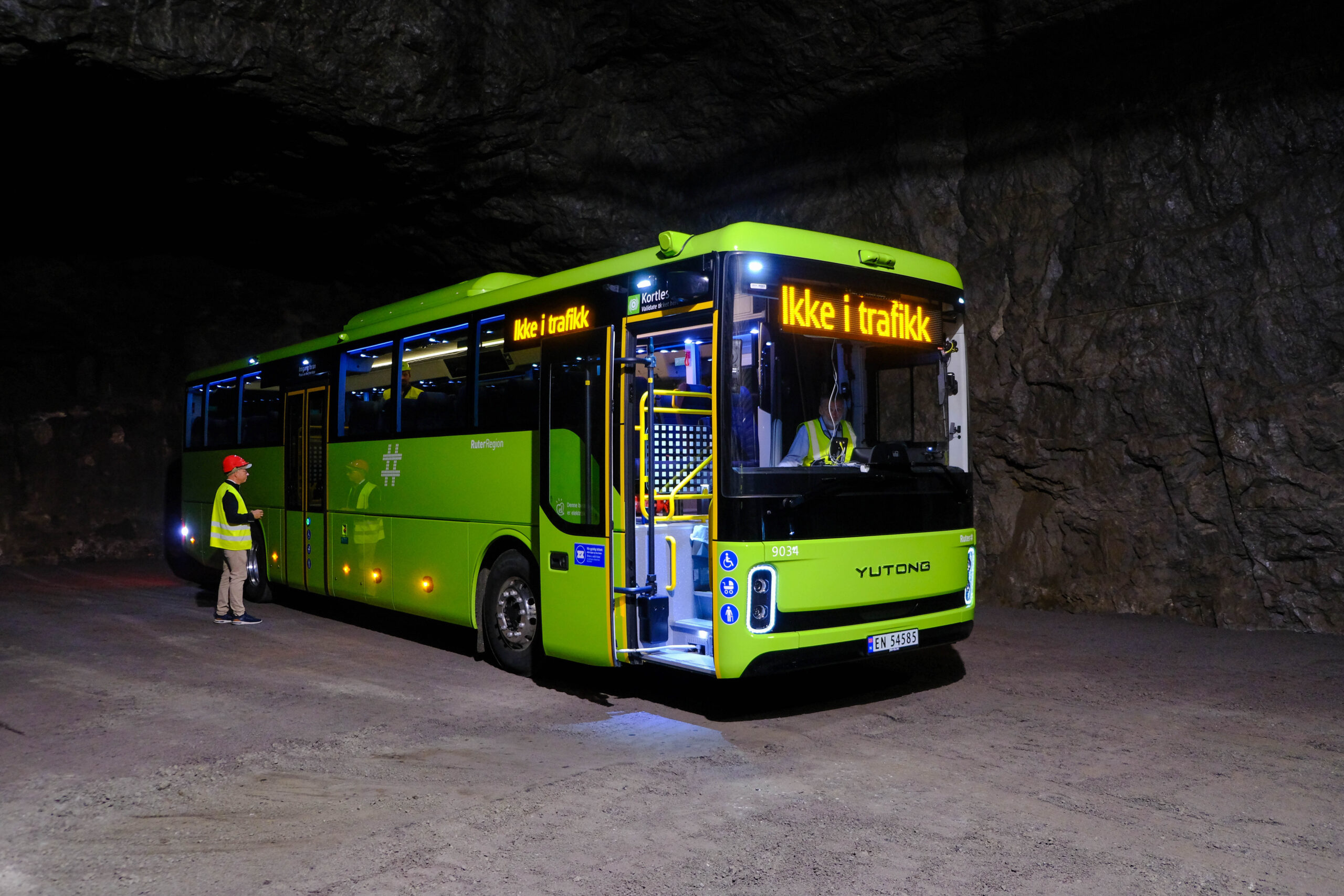 Ruter conducted cybersecurity tests of two electric buses in a mine in Sandvika
