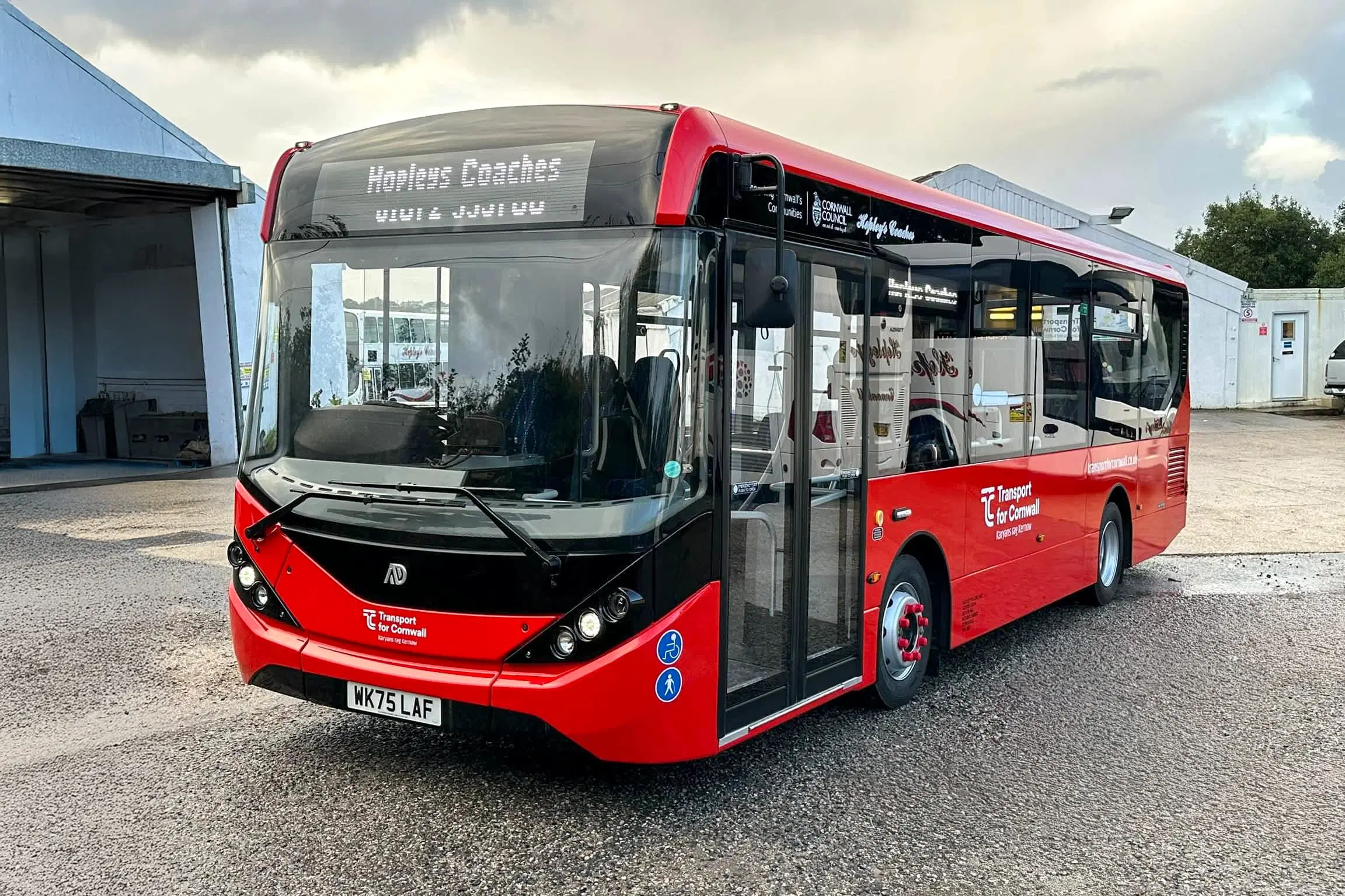 The Enviro200 Midibus in Transport for Cornwall livery