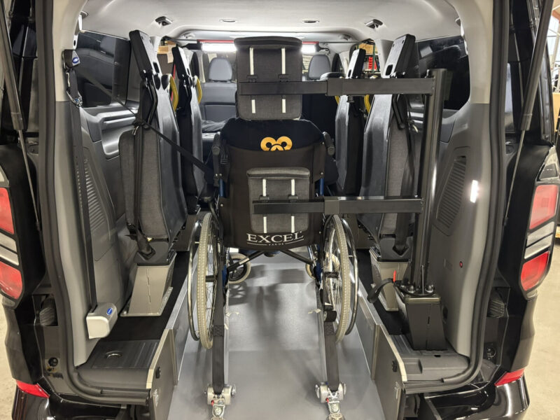 Wheelchair in back of vehicle