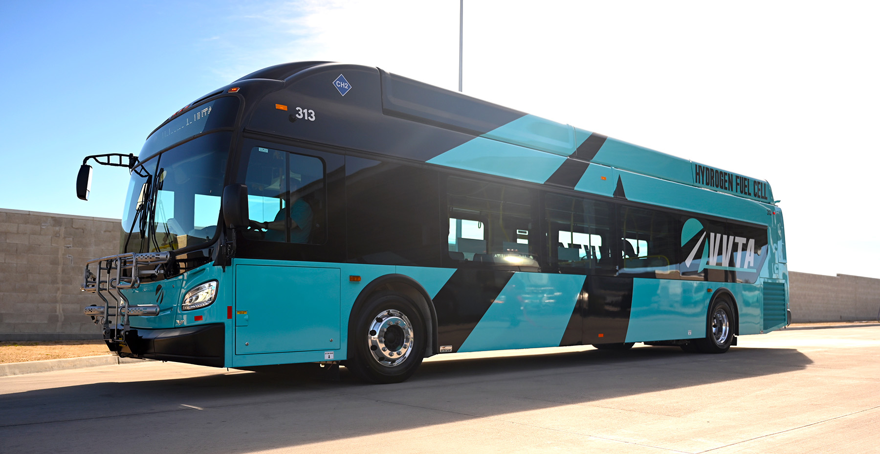 VVTA has unveiled 13 new hydrogen fuel cell buses