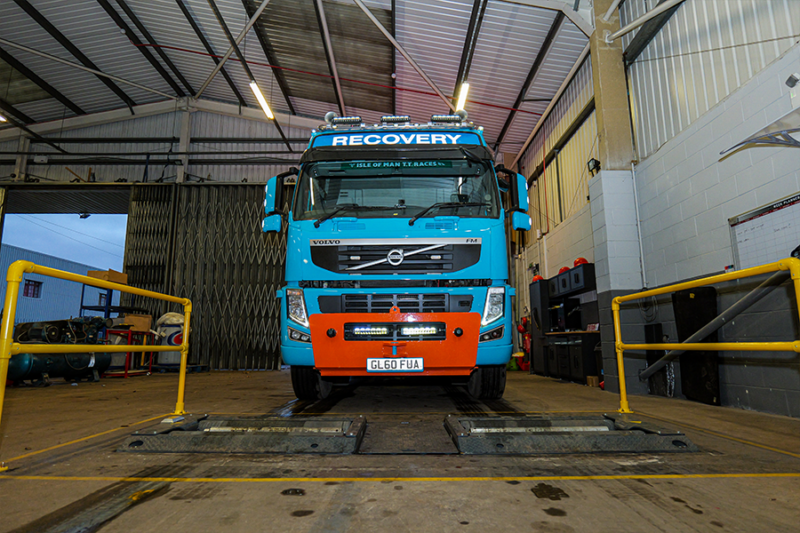 Image of truck in warehouse