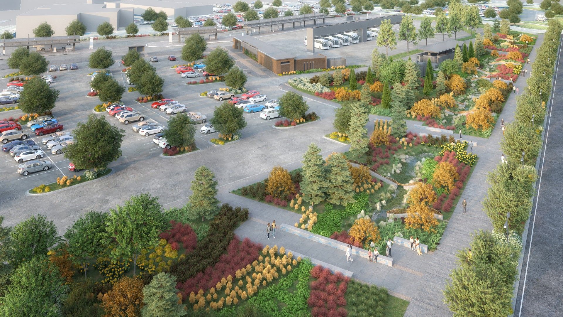 A rendering of the new transit centre