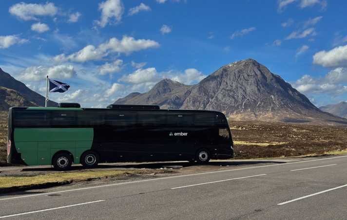 A bus in the highlands