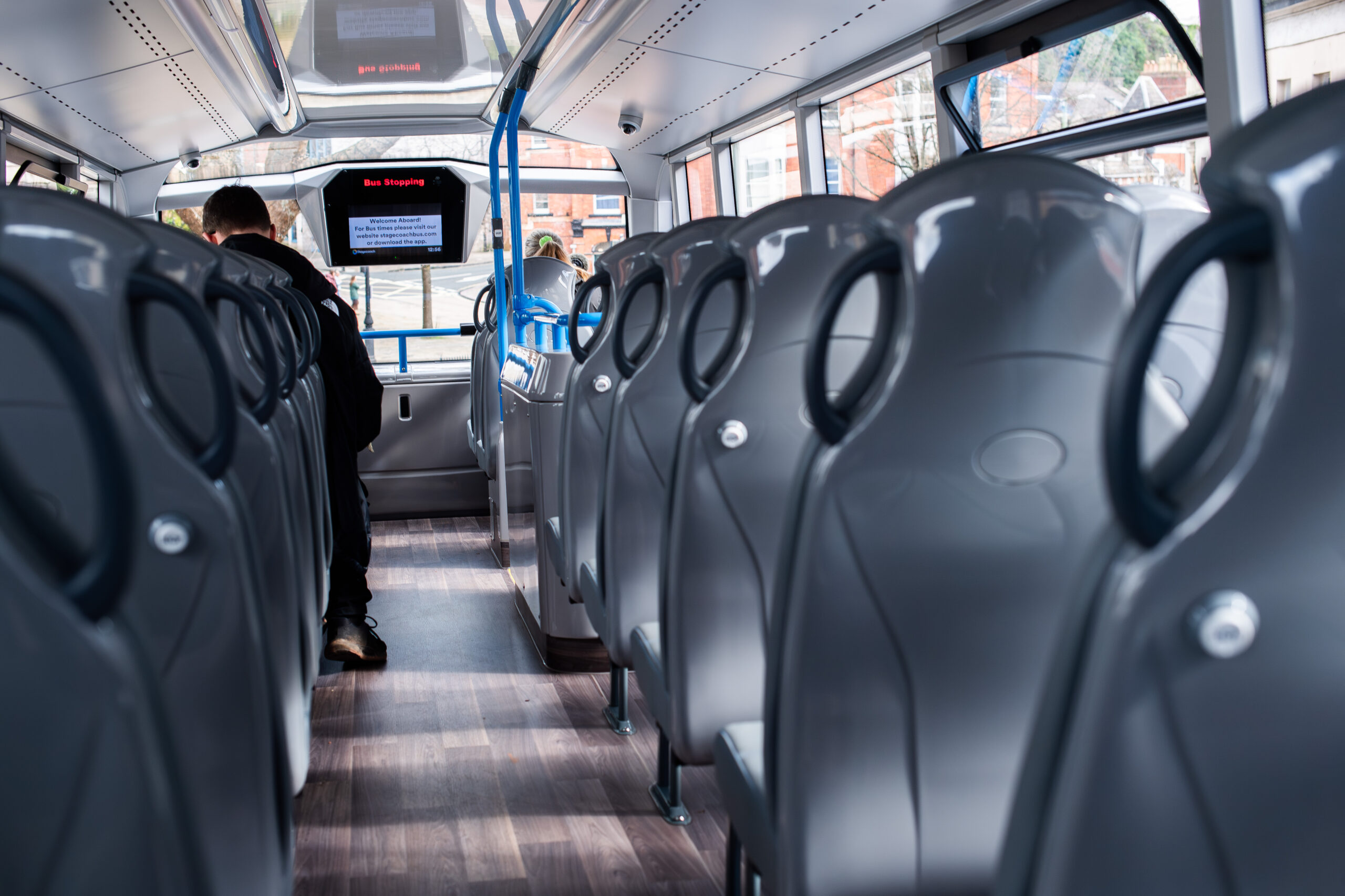 Interior of a Stagecoach electric bus