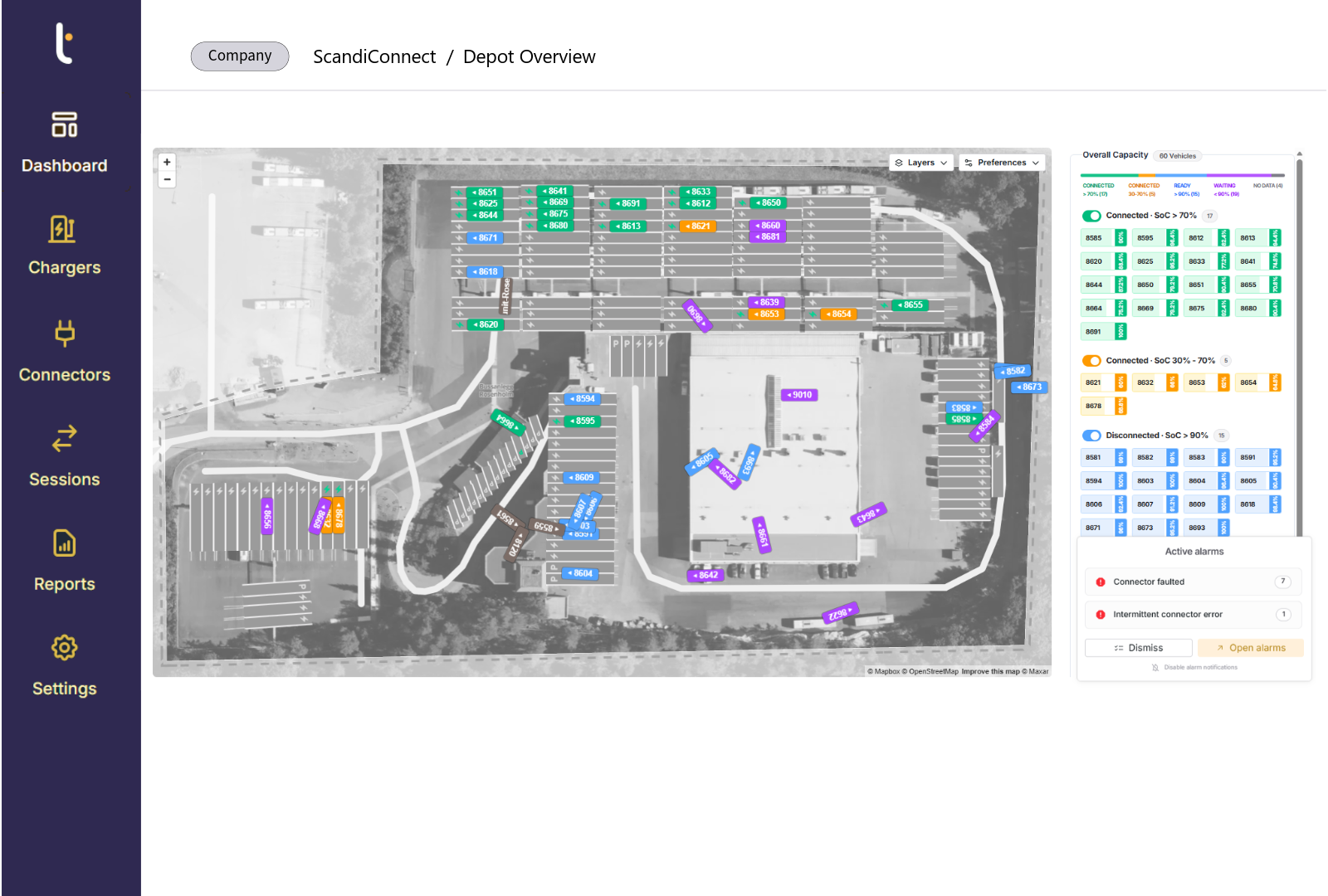 Tenix depot parking management and visualisation