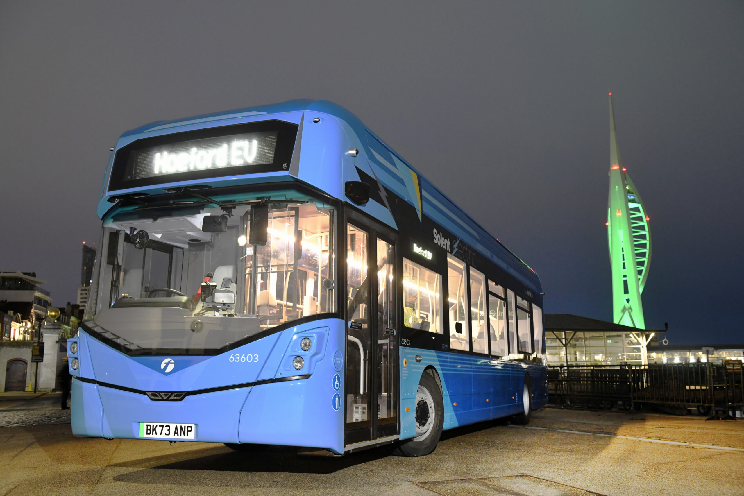 And electric bus in Portsmouth