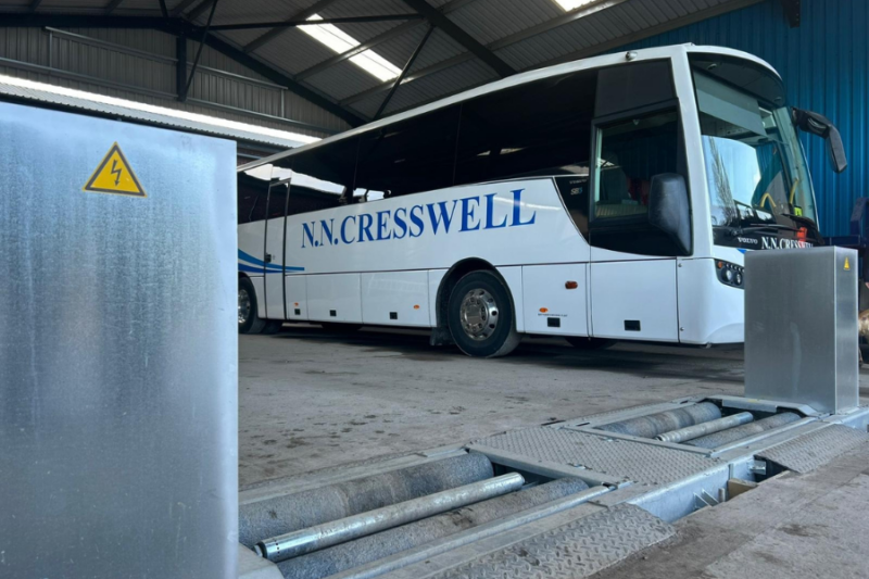 An image of the N.N Cresswell Coach in a garage