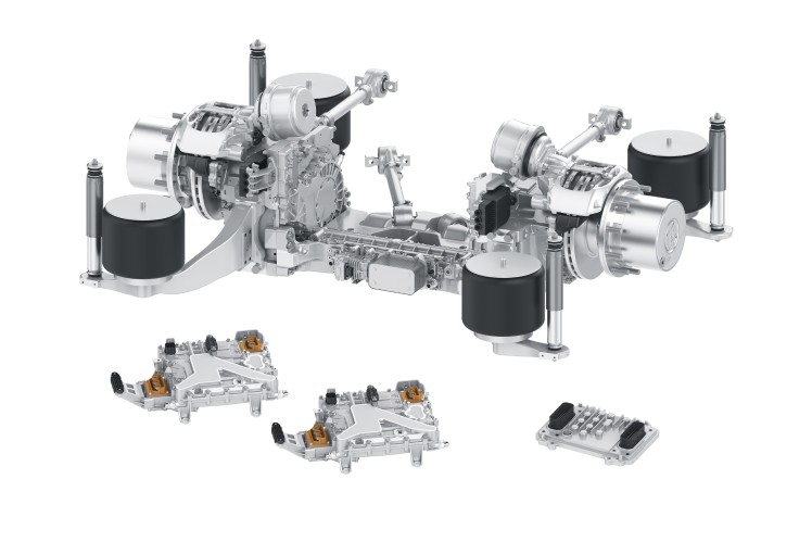 The AxTrax 2 LF electric portal axle specifically designed for low floor buses, delivers up to 360 kW continuous power, double that of its predecessor for approximately the same weight.