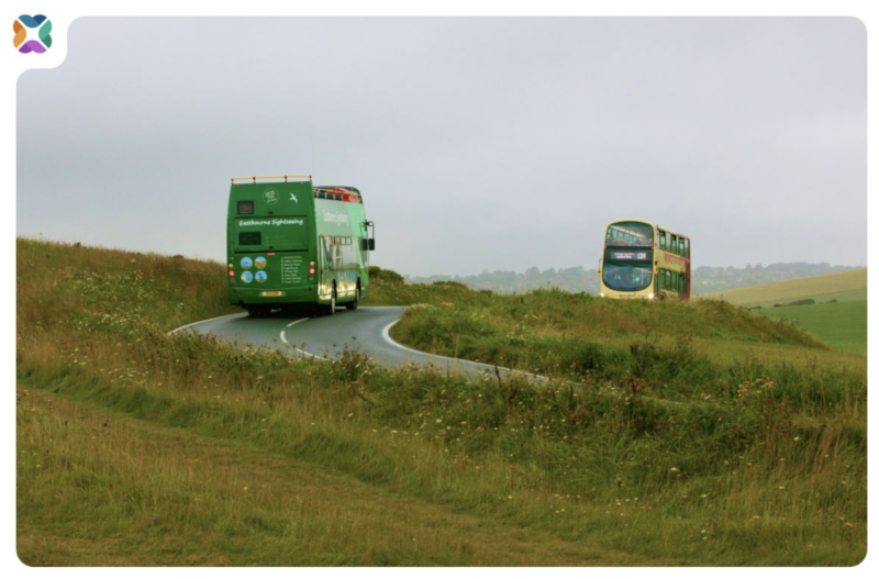 bus in countryside