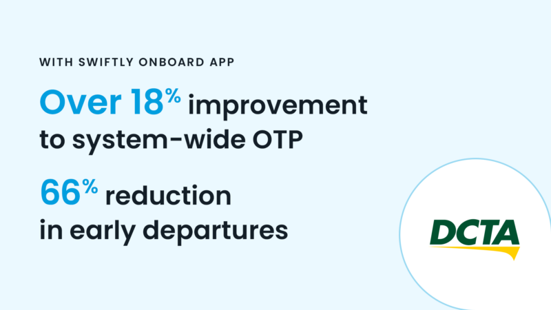 DCTA stats using Swiftly Onboard App