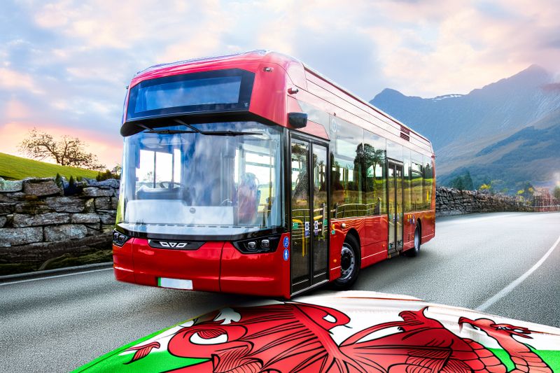 Wrightbus will supply a set of six GB Kite Electroliners to Transport for Wales