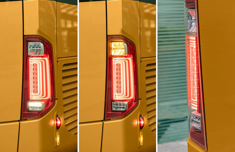 Close-up and details of customized rear lamp