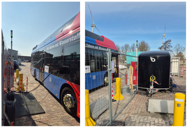 The new mobile hydrogen refuelling station will soon give way to a more permanent solution