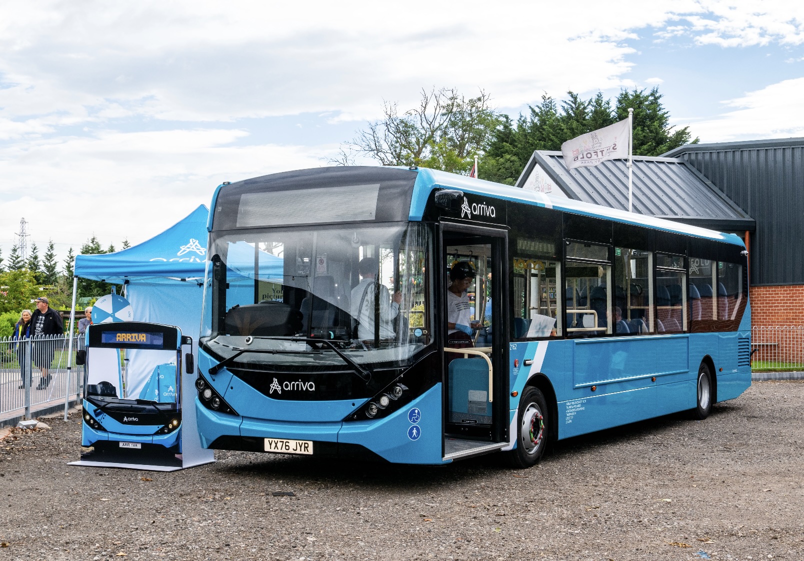 Arriva's ultra-low emission Euro 6 bus during the festival in Tamworth