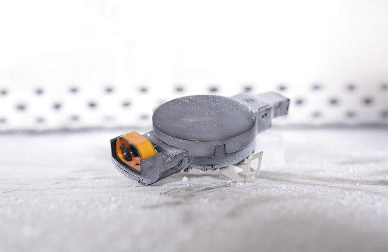 The rain-light sensor in the cold test.