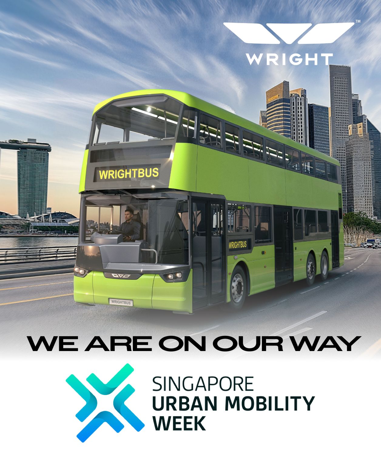A promotion rendering for Wrightbus in Singapore